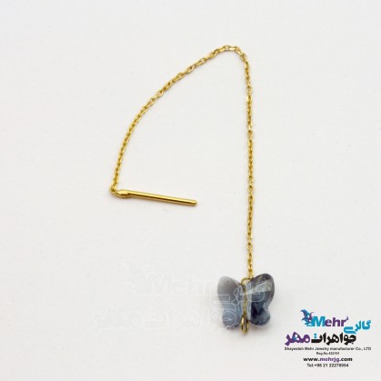 Gold Earrings - Swarovski Butterfly Stone-ME1025